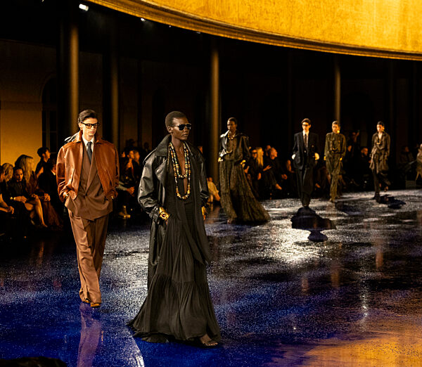 SAINT LAURENT Spring/Summer 2025 Runway during Paris Fashion Week on September 2024 - Paris, France, 24/09/2024