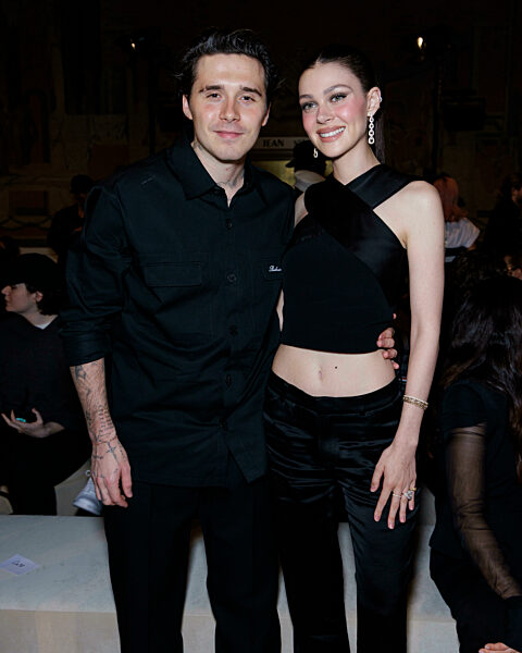Brooklyn Beckham and Nicola Peltz attend BALMAIN Spring/Summer 2025 Runway during Paris Fashion Week on September 2024 - Paris, France, 25/09/2024