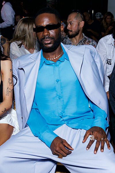 Adekunle Gold attends WILLY CHAVARRIA Spring-Summer 2026 runway during Paris Fashion Week Menswear on June 2025 - Paris, France 27/06/2025