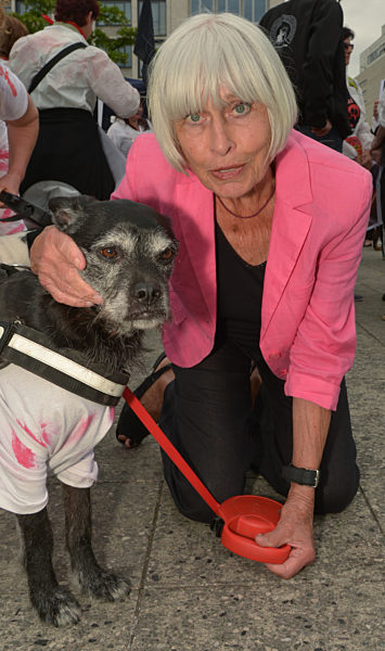 Protest Tierschuetzer Strassenhunde Frankfurt