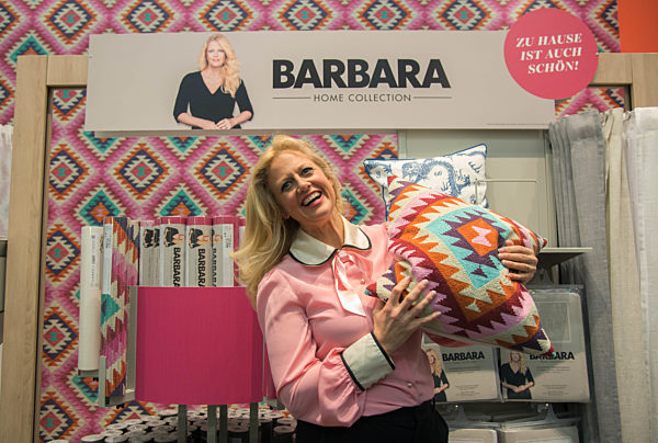 Barbara Schöneberger auf der Heimtextilmesse in Frankfurt
