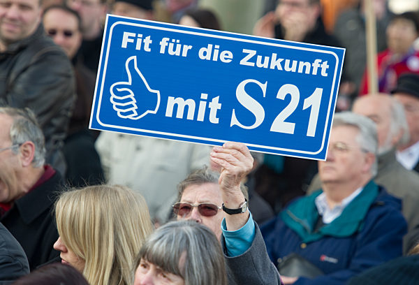 Stuttgart 21 - Demonstration der Befürworter
