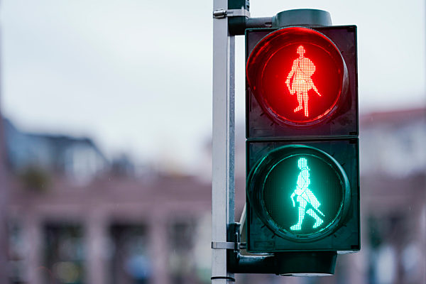 Pirmasens - Ampelmännchen zeigt Landgraf Ludwig