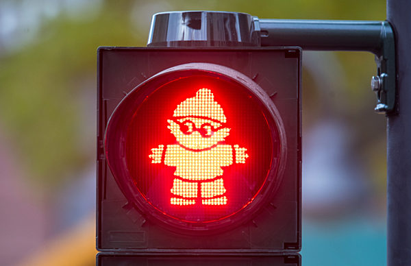 Deutschlands erste Mainzelmännchen-Ampel