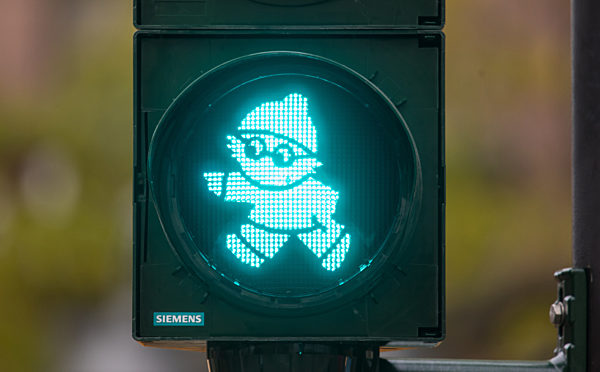 Deutschlands erste Mainzelmännchen-Ampel