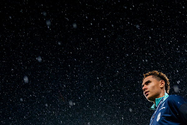 241010 Antonio Nusa of Norway ahead of the Nations League football match...