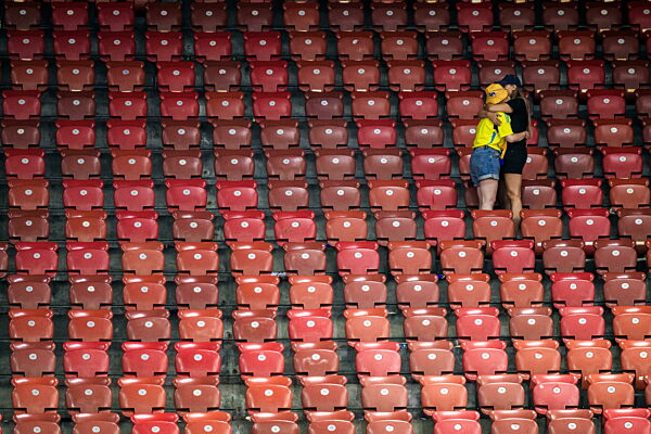 250717 Fans of Sweden after the UEFA Women's Euro 2025 quarterfinal football...