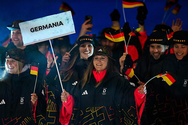 260206 Athletes of Germany during the Opening Ceremony of the 2026 Winter...