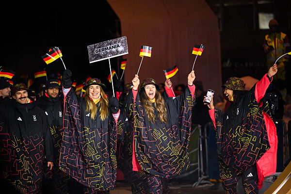 260206 Athletes of Germany during the Opening Ceremony of the 2026 Winter...