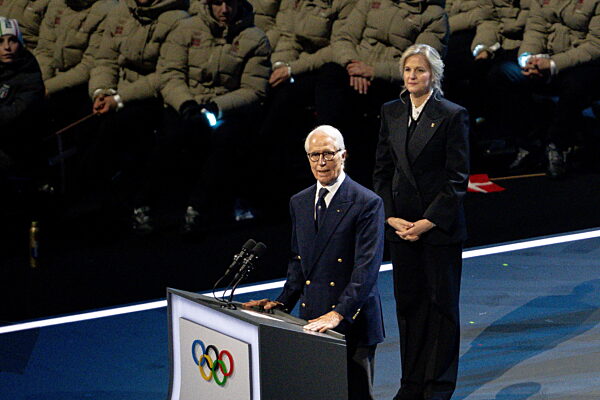 260206 IOC President Kirsty Coventry and Giovanni Malago...