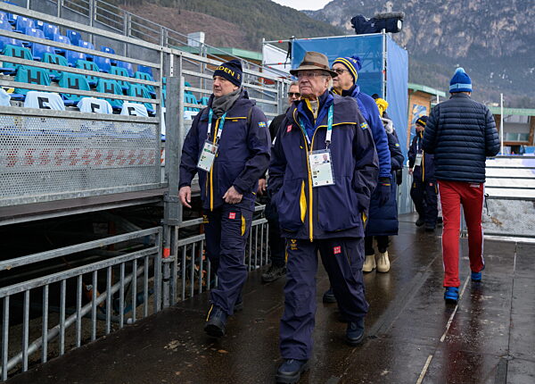 260210  King Carl XVI Gustaf of Sweden at  the women's classic technique...