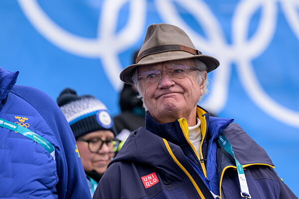 260210  King Carl XVI Gustaf of Sweden at  the women's classic technique...