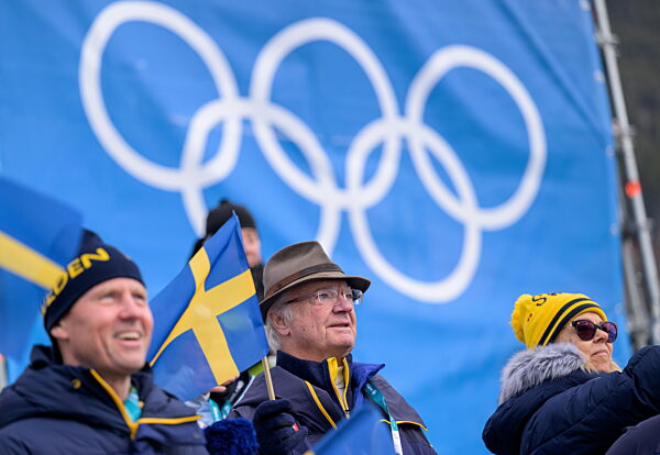 260210  King Carl XVI Gustaf of Sweden at  the women's classic technique...