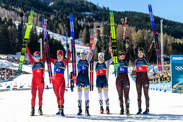 260218 Nadja Kälin and Nadine Faehndrich of Switzerland...