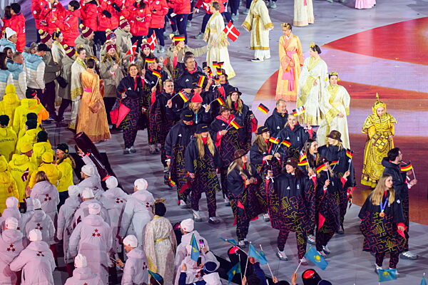 260222 Athletes of Germany during the Closing Ceremony of the 2026 Winter...