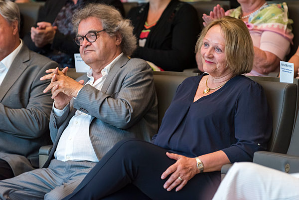 Sabine Leutheusser-Schnarrenberger und Helmut Markwort im Irenensaal in Baierbrunn, 2018