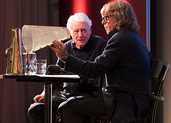 Alexander Kluge und Helge Schneider im Literaturhaus München, 2019