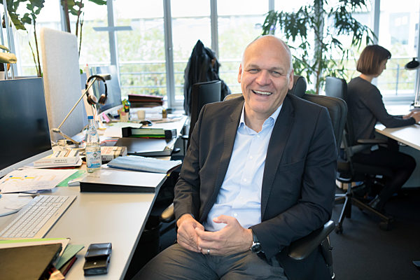 Johannes Ebert in der Zentrale des Goethe-Instituts in München, 2019