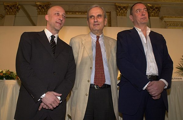 Oliver Hirschbiegel, Joachim Fest und Bernd Eichinger, 2003