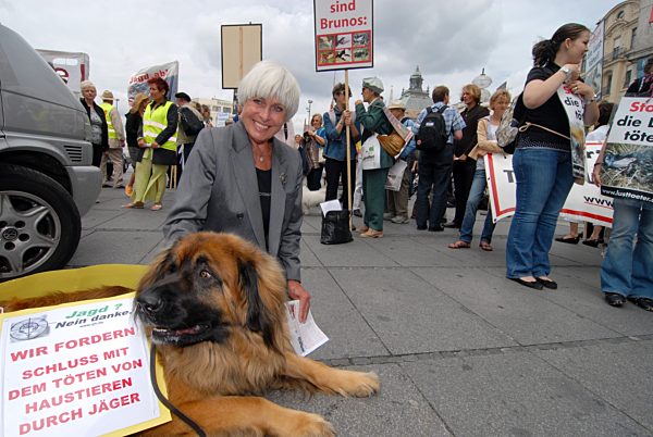 Jagdgegner demonstrieren in München, 2007