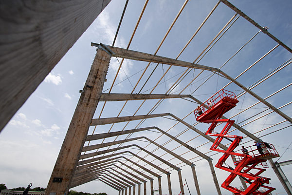Oktoberfest Aufbau in München, 2009 | Construction work for the Oktoberfest, 2009