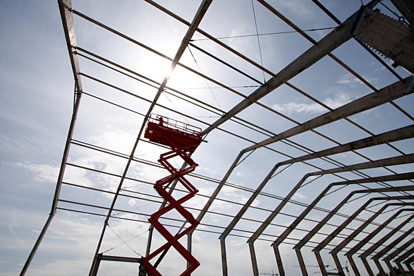 Oktoberfest Aufbau in München, 2009 | Construction work for the Oktoberfest, 2009