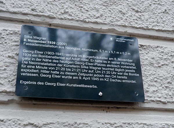 Gedenken an Georg Elser in München, 2010