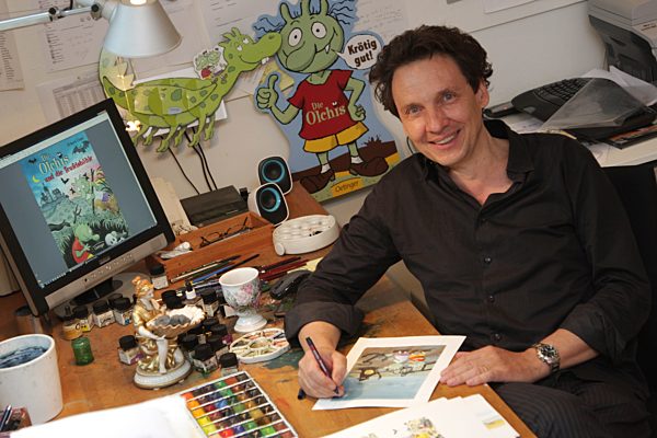 Erhard Dietl in seinem Atelier, 2010