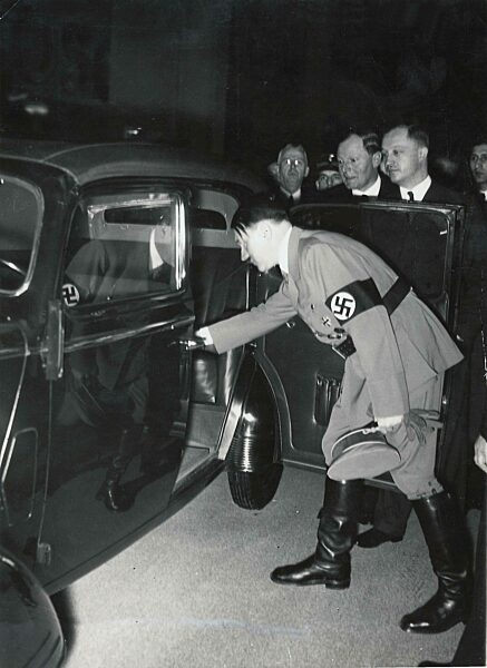 Hitler inspects an Opel 'Olympia', 1935