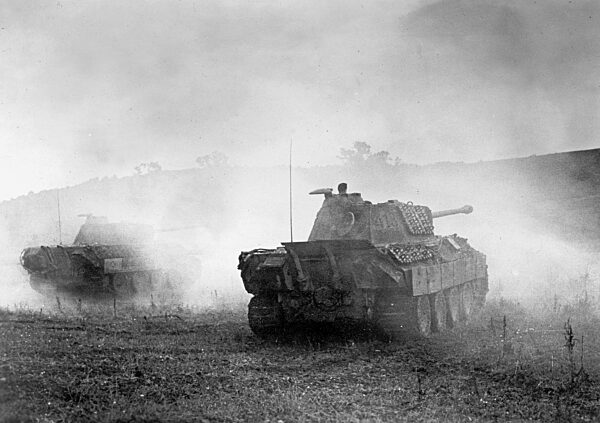 German Panzer V "Panther" during fighting in East Prussia, 1944