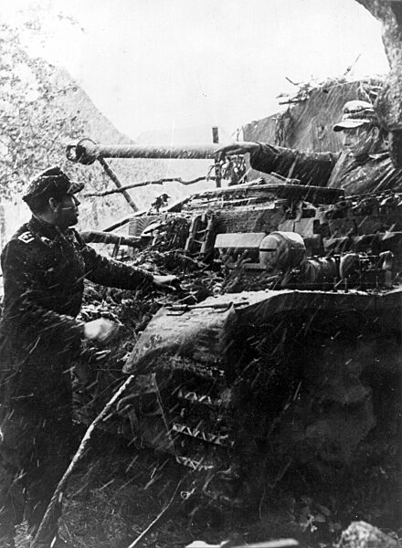German tank crew in the Eifel, 1944