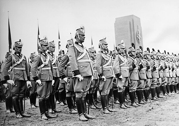 Police in parade uniforms, 1937