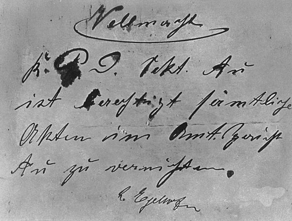 Order to destroy criminal files during the Bavarian Soviet Republic, 1919