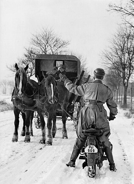 Policeman on a motorcycle, 1939