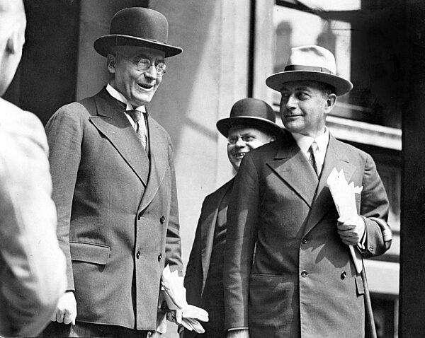 Heinrich Brüning mit Julius Curtius bei der Sieben-Mächte-Konferenz, 1931