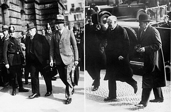 Alfred Hugenberg, Otto Schmidt and Heinrich Bruening, 1931