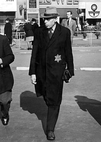 Pedestrian with Jewish Badge in Berlin, 1942