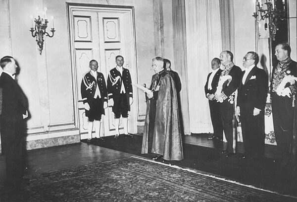 Papal Nuncio Osenigo at Adolf Hitler's New Years Reception , 1938
