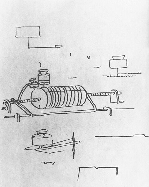 Construction sketch by Thomas Alva Edison