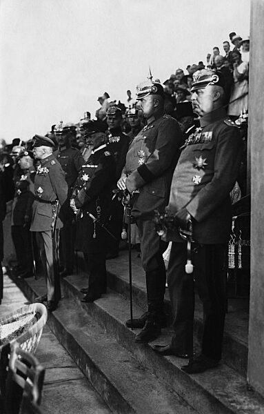 Erich Ludendorff, Prinz Eitel Friedrich and Admiral von Schroeder on the Combatant's Day, 1921
