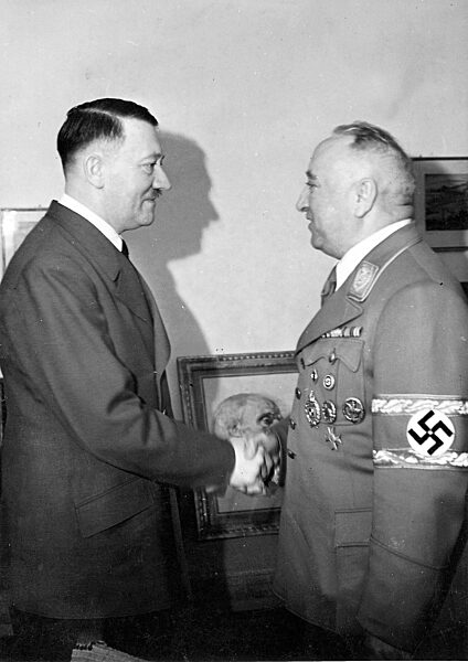Adolf Hitler and Dr. Ley at Hitlers birthday