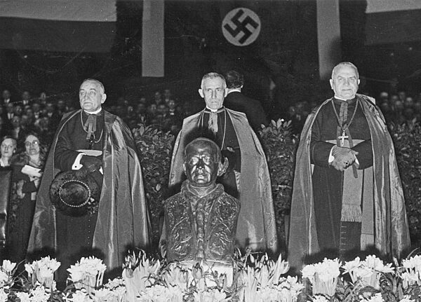 Bishop Nikolaus Bares, Nuncio Orsenigo and Bishop Augustin Pacha, 1934