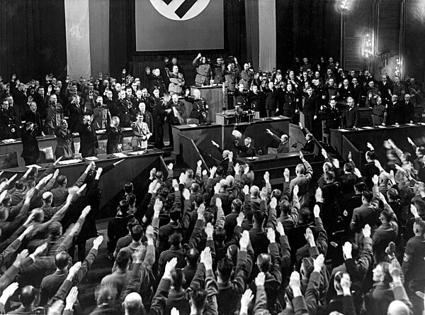 Reichstagssitzung 1934 in Berlin