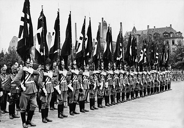Police troop in parade uniform, 1935