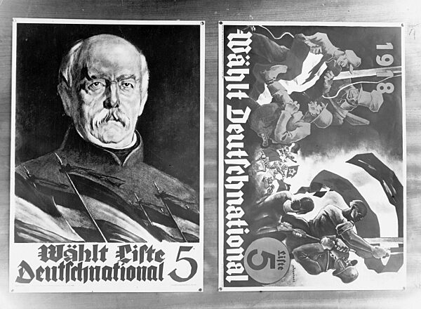Election posters of the DNVP for the Reich election on 31. July 1932