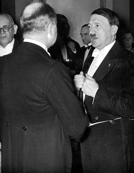 Adolf Hitler speaking with Francois-Poncet, French ambassador