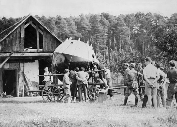 The pressurized gondola of Auguste Piccard's altitude flight