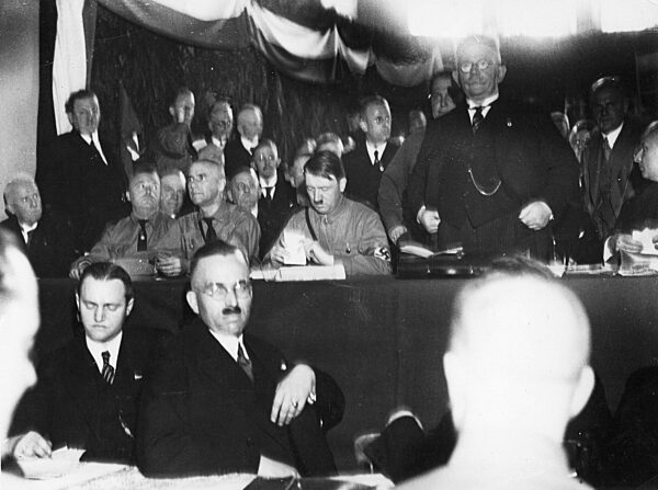 Wilhelm Frick, Rudolf Hess, Adolf Hitler and Alfred Hugenberg, 1931