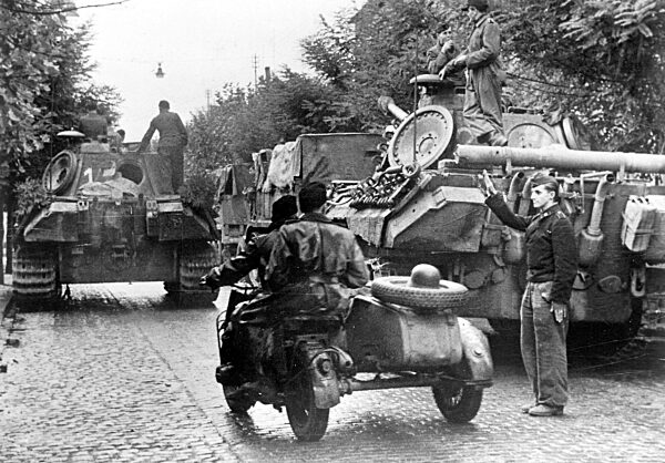 German tanks on the western border, 1944