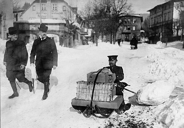 Postman in the Sudeten Mountains, 1910